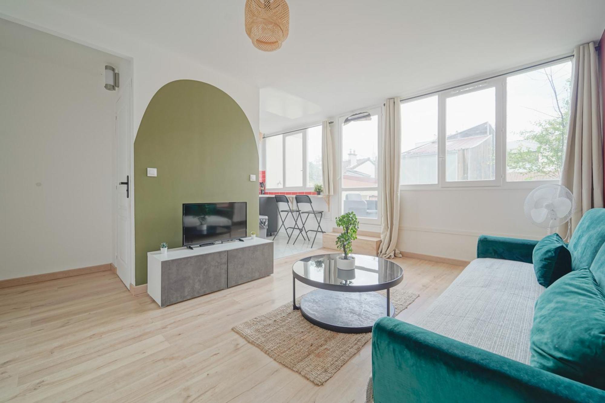 Apartament Complete 1Br With Balcony Only 5 Min. On Foot To Metro By Doorman Saint-Ouen  Zewnętrze zdjęcie